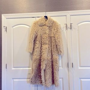 NWT Rebecca Taylor Shearling Coat